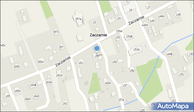 Zaczarnie, Zaczarnie, 160, mapa Zaczarnie