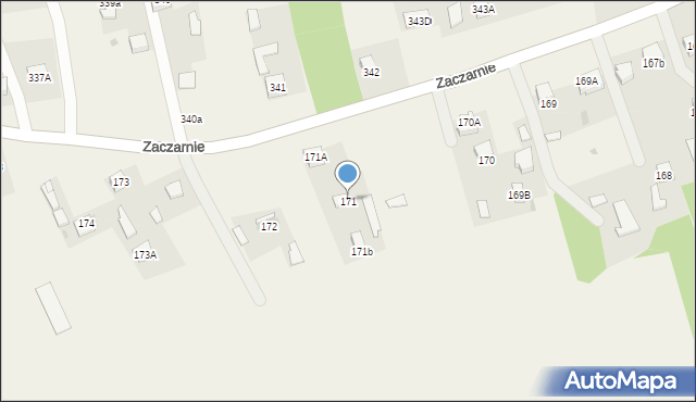 Zaczarnie, Zaczarnie, 171, mapa Zaczarnie