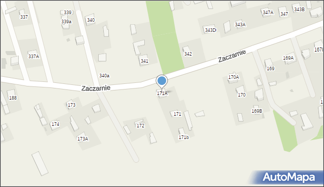 Zaczarnie, Zaczarnie, 171A, mapa Zaczarnie