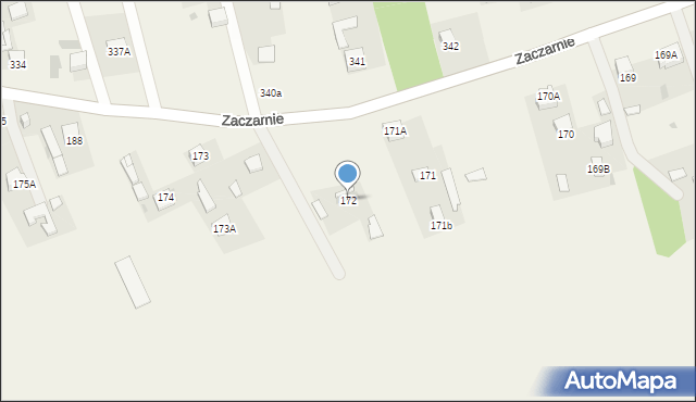 Zaczarnie, Zaczarnie, 172, mapa Zaczarnie