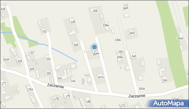 Zaczarnie, Zaczarnie, 337, mapa Zaczarnie