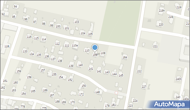 Zaczernie, Zaczernie, 109, mapa Zaczernie