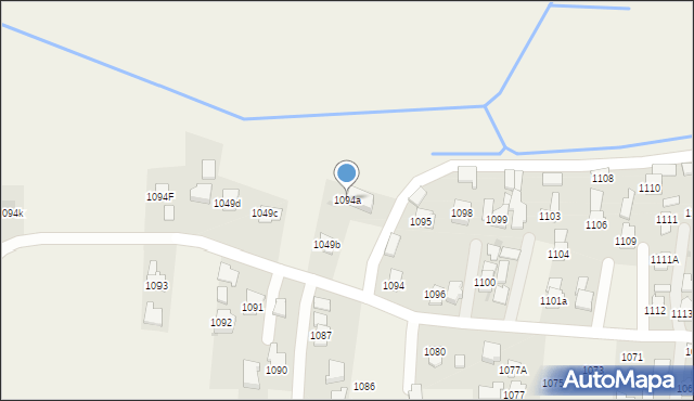 Zaczernie, Zaczernie, 1094a, mapa Zaczernie