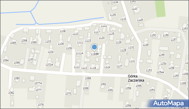 Zaczernie, Zaczernie, 1118A, mapa Zaczernie