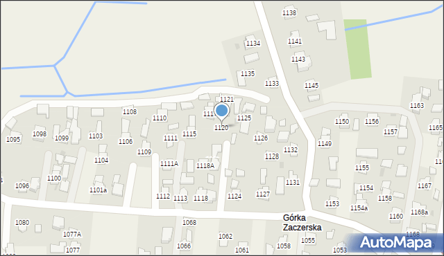 Zaczernie, Zaczernie, 1120, mapa Zaczernie