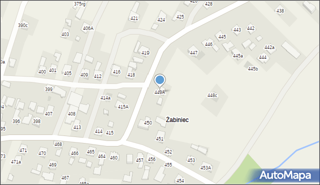 Zaczernie, Zaczernie, 449A, mapa Zaczernie