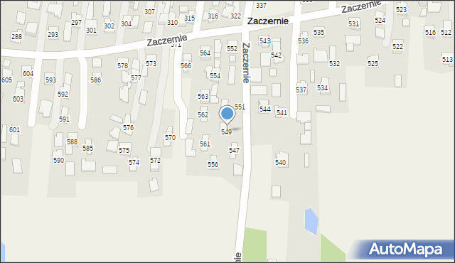 Zaczernie, Zaczernie, 550, mapa Zaczernie