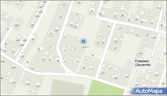 Zaczernie, Zaczernie, 75, mapa Zaczernie