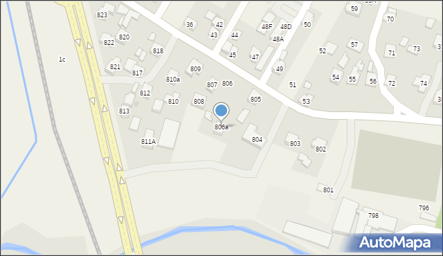 Zaczernie, Zaczernie, 806a, mapa Zaczernie