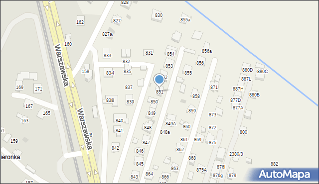 Zaczernie, Zaczernie, 851, mapa Zaczernie