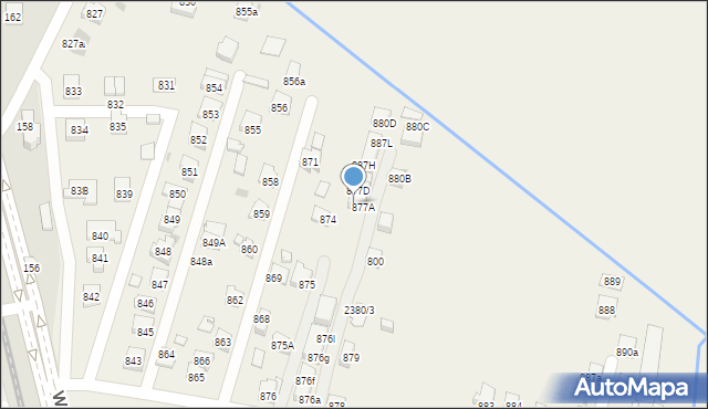 Zaczernie, Zaczernie, 877B, mapa Zaczernie