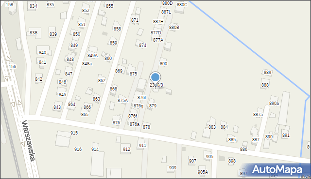 Zaczernie, Zaczernie, 879a, mapa Zaczernie