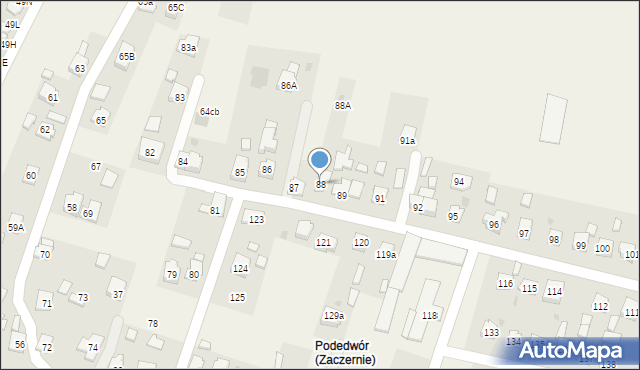 Zaczernie, Zaczernie, 88, mapa Zaczernie