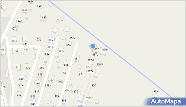 Zaczernie, Zaczernie, 887M, mapa Zaczernie