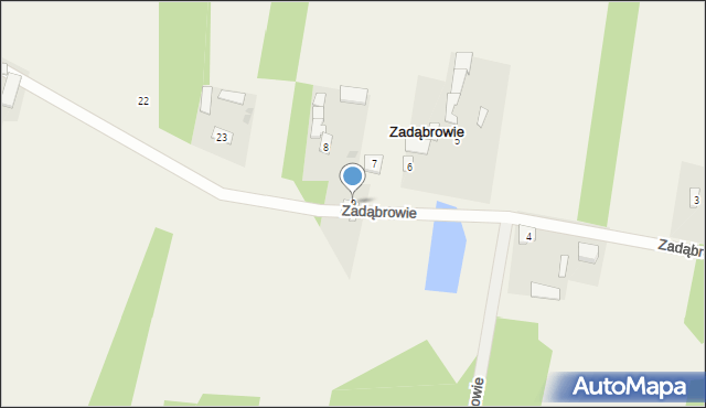 Zadąbrowie, Zadąbrowie, 9, mapa Zadąbrowie