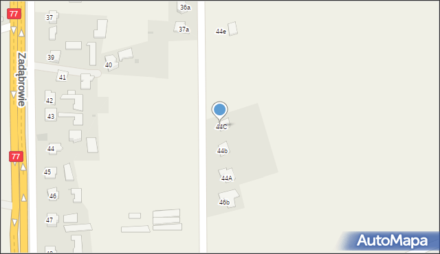 Zadąbrowie, Zadąbrowie, 44C, mapa Zadąbrowie