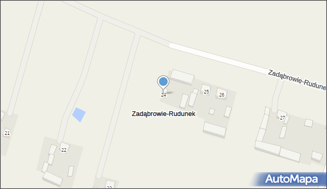 Zadąbrowie-Rudunek, Zadąbrowie-Rudunek, 24, mapa Zadąbrowie-Rudunek
