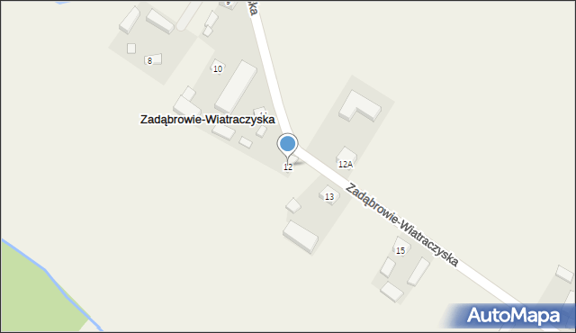 Zadąbrowie-Wiatraczyska, Zadąbrowie-Wiatraczyska, 12, mapa Zadąbrowie-Wiatraczyska