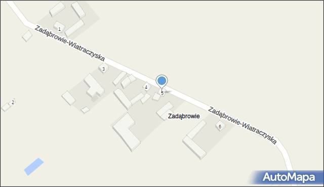 Zadąbrowie-Wiatraczyska, Zadąbrowie-Wiatraczyska, 5, mapa Zadąbrowie-Wiatraczyska