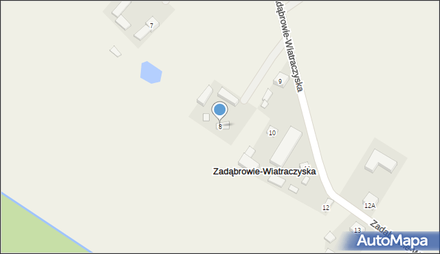 Zadąbrowie-Wiatraczyska, Zadąbrowie-Wiatraczyska, 8, mapa Zadąbrowie-Wiatraczyska