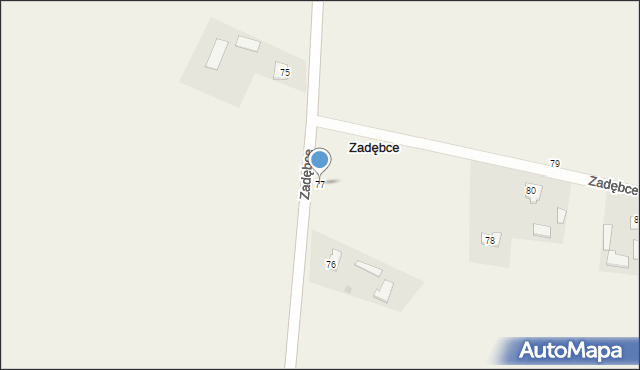 Zadębce, Zadębce, 77, mapa Zadębce