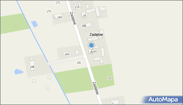 Zadębie, Zadębie, 19, mapa Zadębie