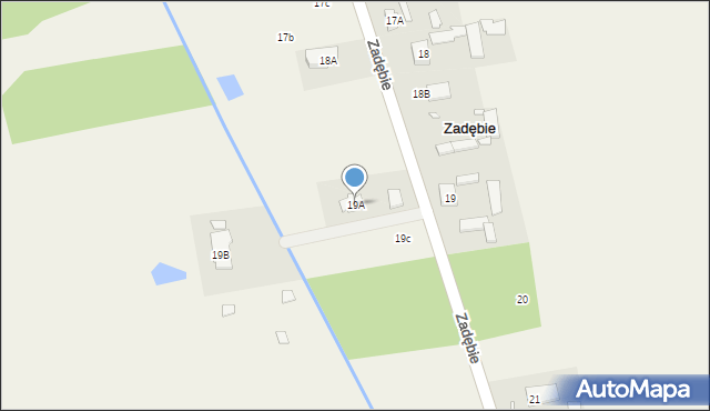 Zadębie, Zadębie, 19A, mapa Zadębie