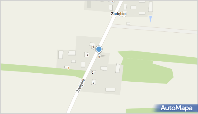 Zadębie, Zadębie, 5, mapa Zadębie