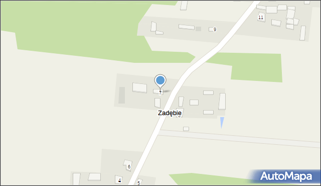 Zadębie, Zadębie, 7, mapa Zadębie