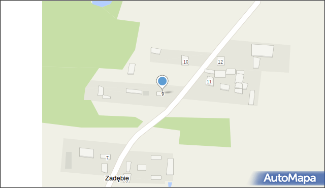 Zadębie, Zadębie, 9, mapa Zadębie