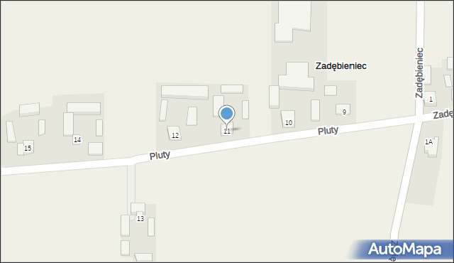 Zadębieniec, Zadębieniec, 11, mapa Zadębieniec