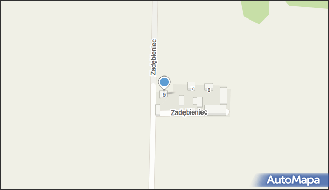 Zadębieniec, Zadębieniec, 6, mapa Zadębieniec