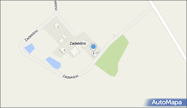 Zadeklino, Zadeklino, 5, mapa Zadeklino