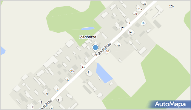 Zadobrze, Zadobrze, 15, mapa Zadobrze