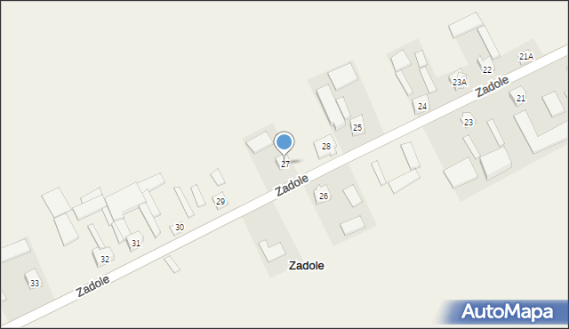 Zadole, Zadole, 27, mapa Zadole