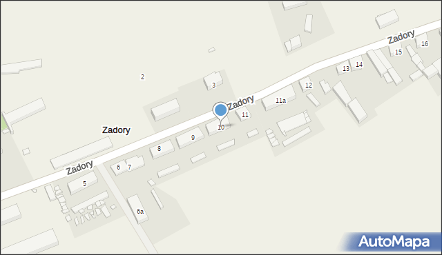 Zadory, Zadory, 10, mapa Zadory