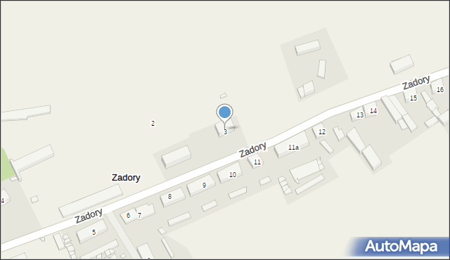 Zadory, Zadory, 3A, mapa Zadory