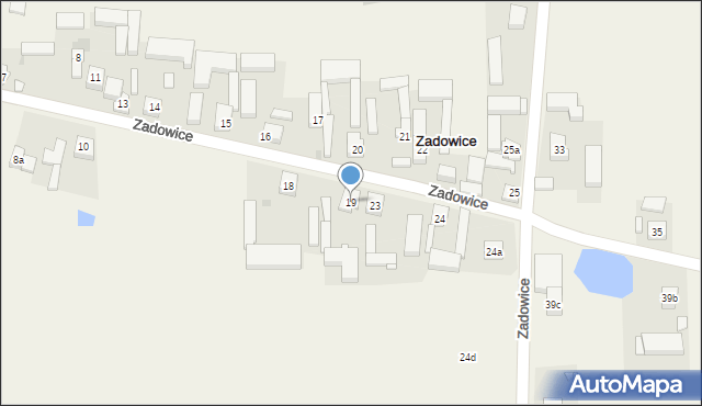 Zadowice, Zadowice, 19, mapa Zadowice