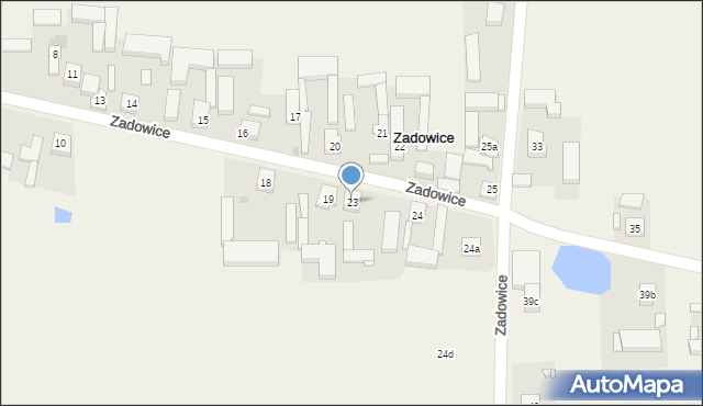 Zadowice, Zadowice, 23, mapa Zadowice