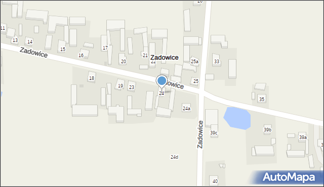 Zadowice, Zadowice, 24, mapa Zadowice