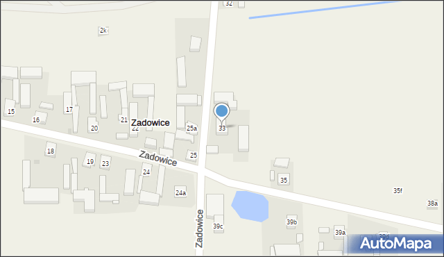 Zadowice, Zadowice, 33, mapa Zadowice