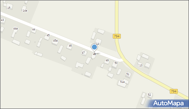 Zadroże, Zadroże, 48, mapa Zadroże