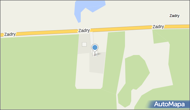 Zadry, Zadry, 10, mapa Zadry