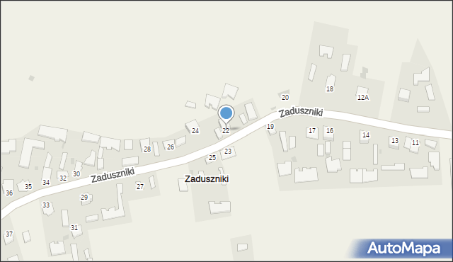 Zaduszniki, Zaduszniki, 22, mapa Zaduszniki