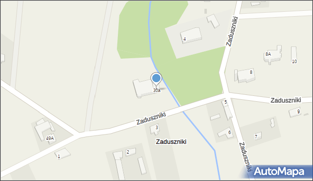 Zaduszniki, Zaduszniki, 30a, mapa Zaduszniki