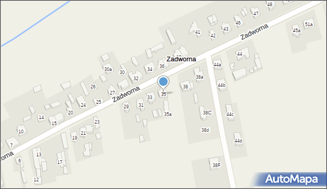 Zadworna, Zadworna, 35, mapa Zadworna