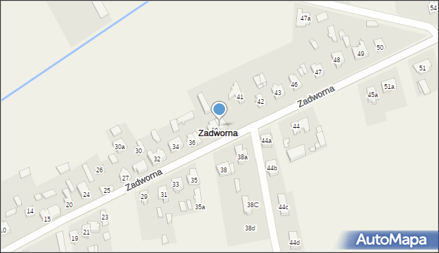 Zadworna, Zadworna, 40, mapa Zadworna