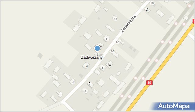 Zadworzany, Zadworzany, 8, mapa Zadworzany