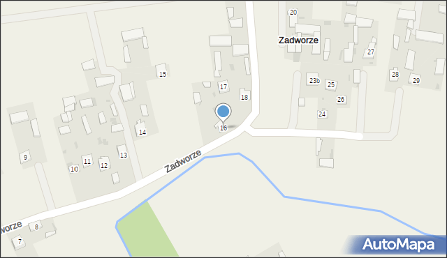 Zadworze, Zadworze, 16, mapa Zadworze