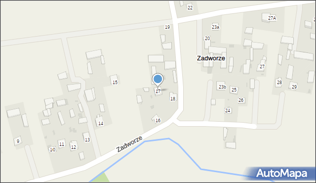 Zadworze, Zadworze, 17, mapa Zadworze